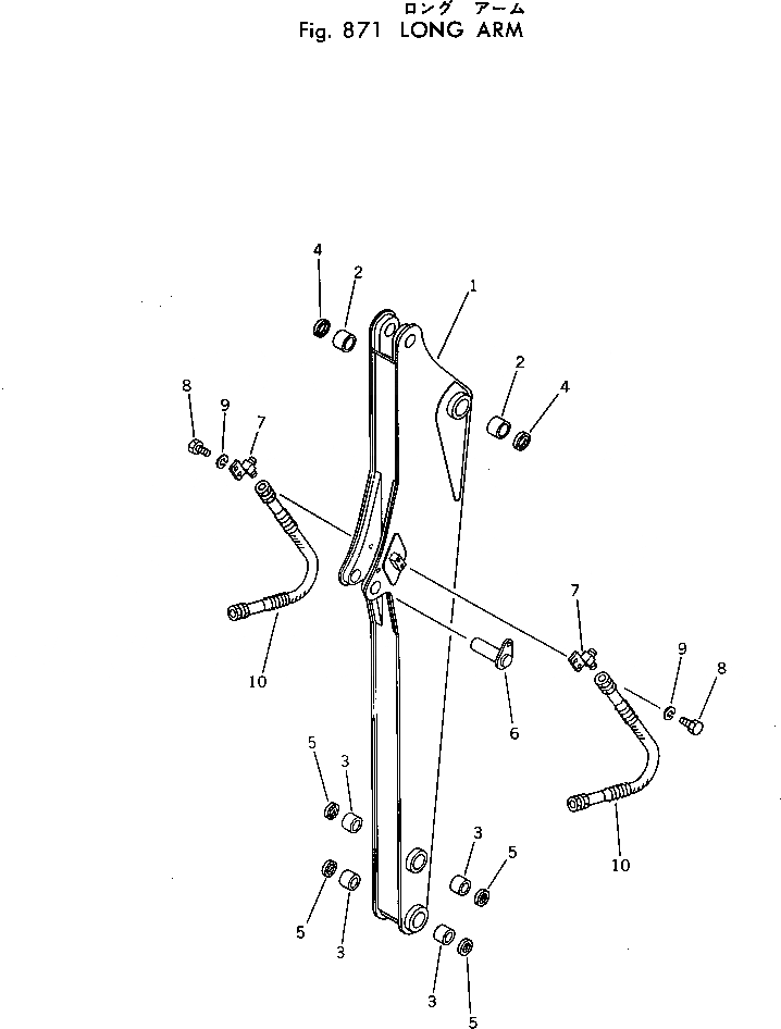 Схема запчастей Komatsu PC40-3 - УДЛИНН. РУКОЯТЬ ОПЦИОННЫЕ КОМПОНЕНТЫ