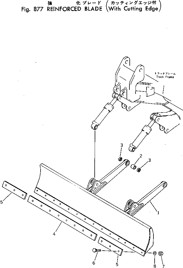 Схема запчастей Komatsu PC40-3 - УСИЛЕНН. ОТВАЛ (С РЕЖУЩ. КРОМКА) ОПЦИОННЫЕ КОМПОНЕНТЫ