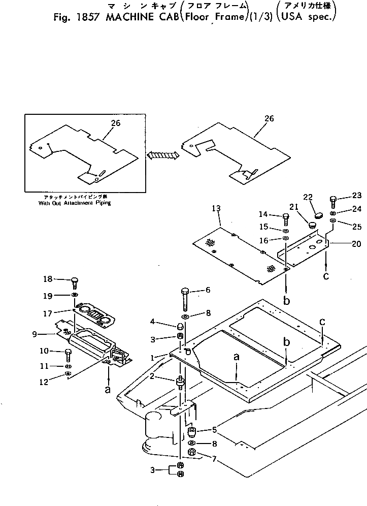 Схема запчастей Komatsu PC40-3 - КАБИНА (ОСНОВН. КОНСТРУКЦИЯ) (/) (США СПЕЦ-Я.) ОПЦИОННЫЕ КОМПОНЕНТЫ