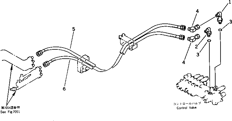 Схема запчастей Komatsu PC40-5 - ГИДРОЛИНИЯ (ЦИЛИНДР РУКОЯТИ) (ШАССИ) УПРАВЛ-Е РАБОЧИМ ОБОРУДОВАНИЕМ