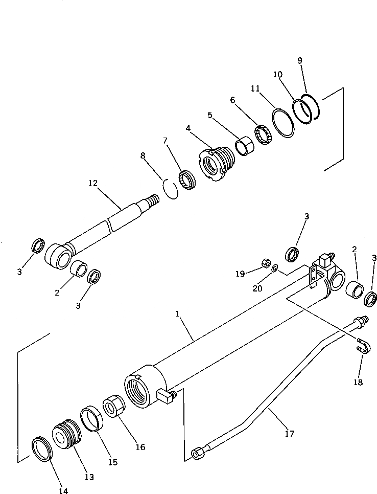 Схема запчастей Komatsu PC40-5 - ЦИЛИНДР РУКОЯТИ РАБОЧЕЕ ОБОРУДОВАНИЕ