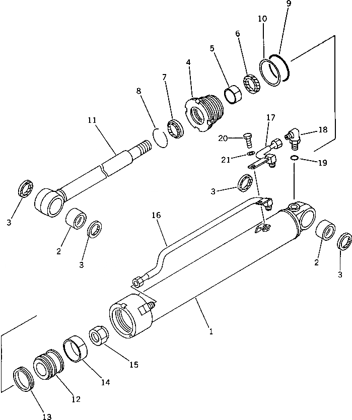 Схема запчастей Komatsu PC40-6 - ПОВОРОТН. ЦИЛИНДР РАБОЧЕЕ ОБОРУДОВАНИЕ