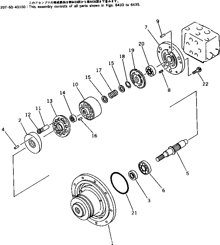Схема запчастей Komatsu PC40-6 - МОТОР ХОДА (/)(№899-) УПРАВЛ-Е РАБОЧИМ ОБОРУДОВАНИЕМ