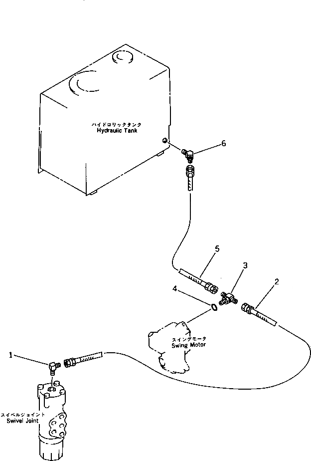 Схема запчастей Komatsu PC40-6 - ГИДРОЛИНИЯ (ДРЕНАЖН.) УПРАВЛ-Е РАБОЧИМ ОБОРУДОВАНИЕМ