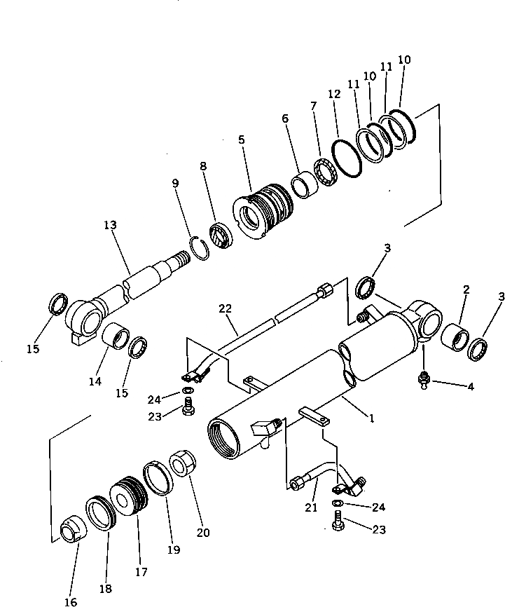 Схема запчастей Komatsu PC40-6 - ЦИЛИНДР СТРЕЛЫ(ДЛЯ НАВЕСА) РАБОЧЕЕ ОБОРУДОВАНИЕ