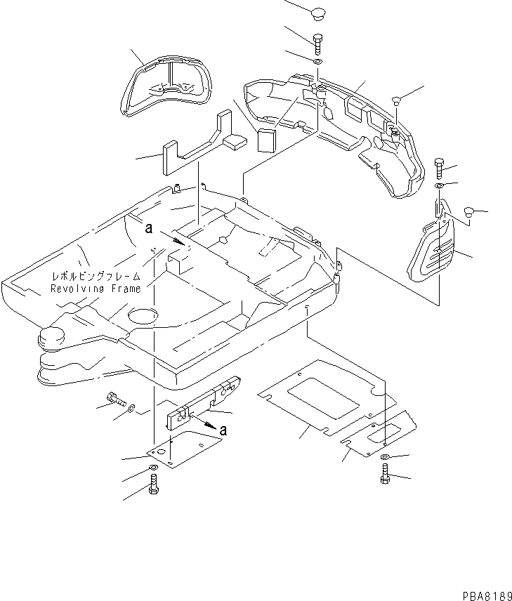Схема запчастей Komatsu PC40-7 - ПРОТИВОВЕС (ДЛЯ МОЛОТА РУКОЯТЬ)(№-) ЧАСТИ КОРПУСА