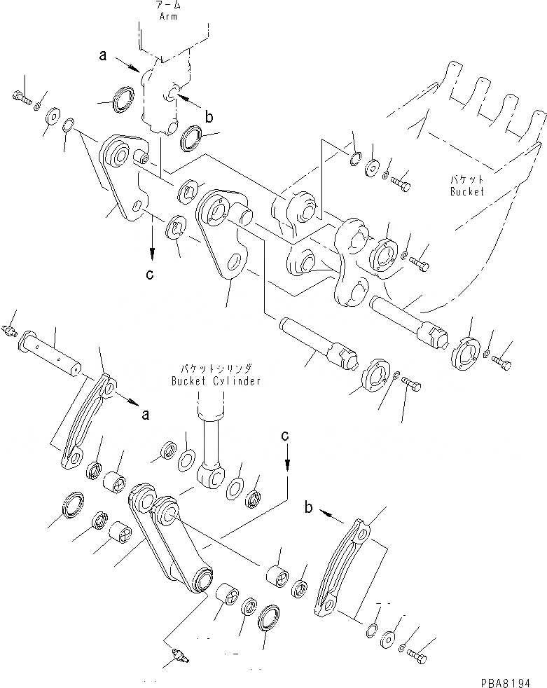Схема запчастей Komatsu PC40-7 - СОЕДИНЕНИЕ КОВША (ДЛЯ МОЛОТА РУКОЯТЬ)(№-) РАБОЧЕЕ ОБОРУДОВАНИЕ