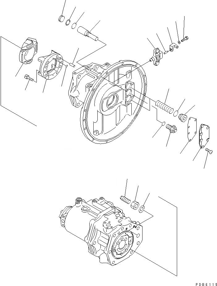 Схема запчастей Komatsu PC400-6Z - ОСНОВН. НАСОС (/) (ДЛЯ СНГ)(№9-) ОСНОВН. КОМПОНЕНТЫ И РЕМКОМПЛЕКТЫ