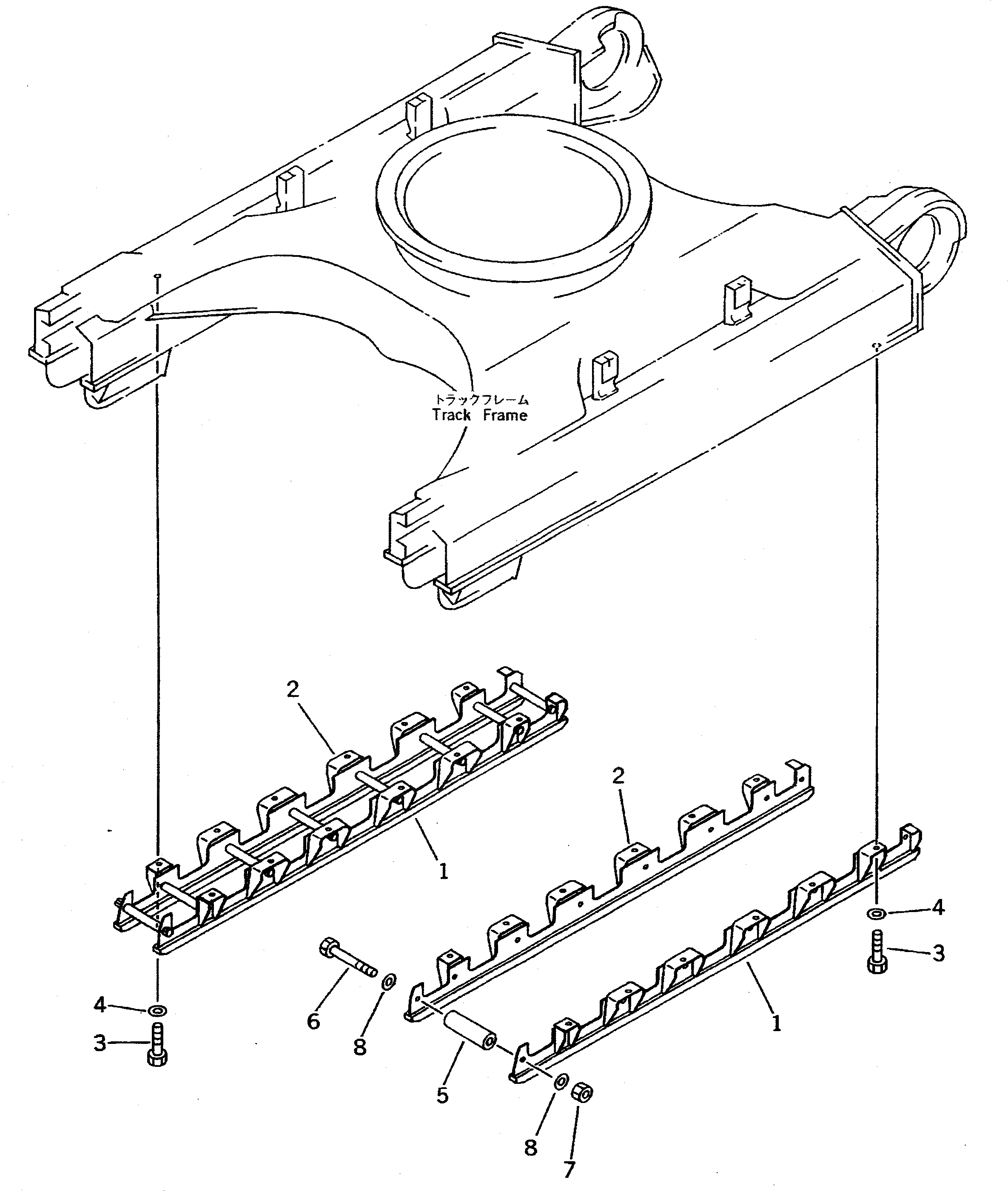 Схема запчастей Komatsu PC400-5 - ОПОРНЫЙ КАТОК ПОЛН. ЗАЩИТА ХОДОВАЯ