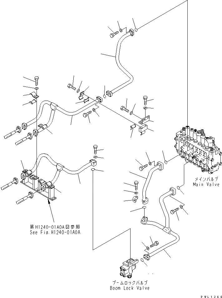 Схема запчастей Komatsu PC400-6C - ГИДРОЛИНИЯ СТРЕЛЫ (КЛАПАН СТРЕЛЫ) (С ПРЕДОТВРАЩ. СМЕЩЕНИЯ)(№-9) ГИДРАВЛИКА