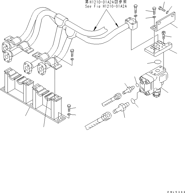 Схема запчастей Komatsu PC400-6C - ПРЕДОТВРАЩ. СМЕЩЕНИЯ (СТРЕЛА)(№-) ГИДРАВЛИКА