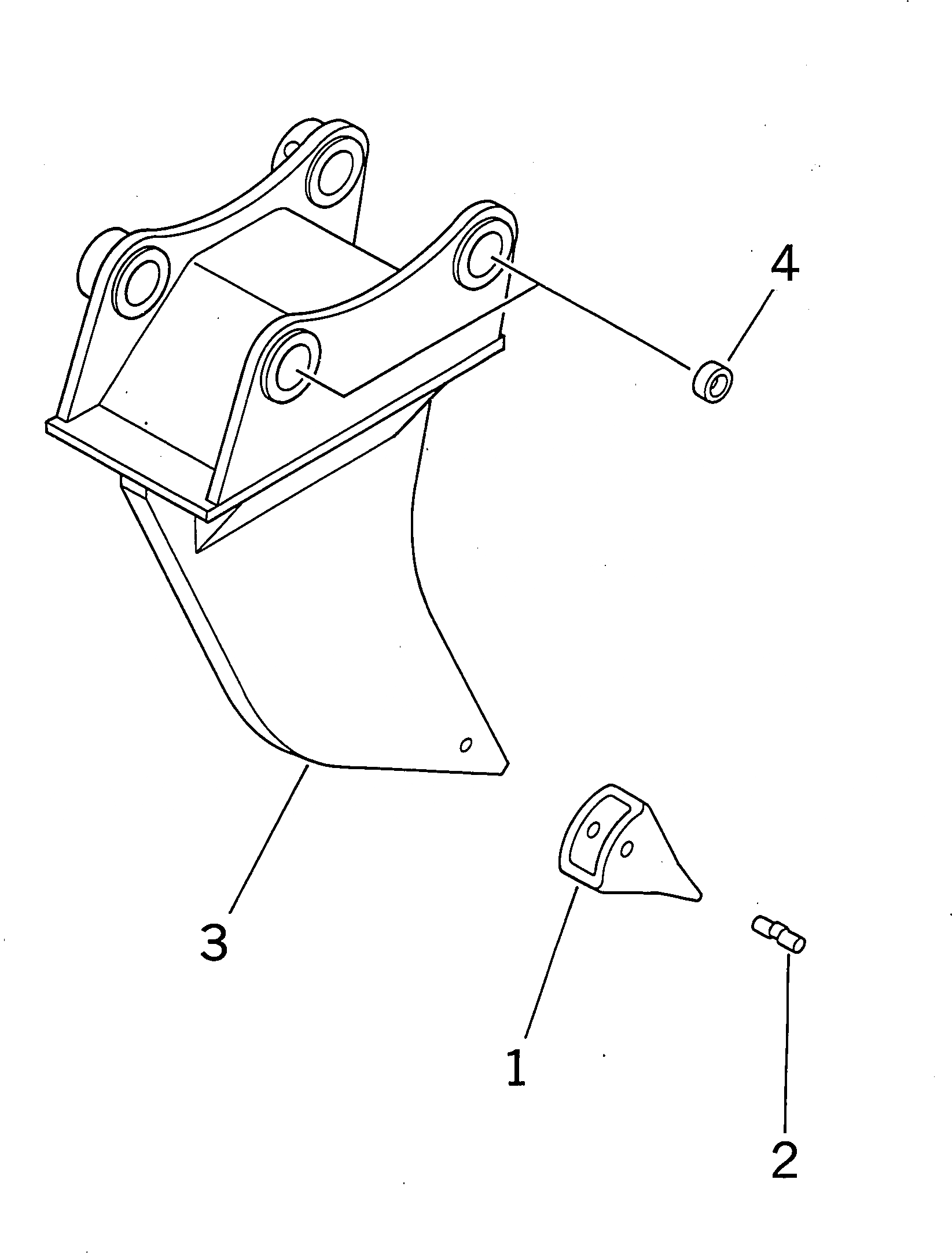 Схема запчастей Komatsu PC400-6C - ОДНОЗУБЫЙ РЫХЛИТЕЛЬ РАБОЧЕЕ ОБОРУДОВАНИЕ