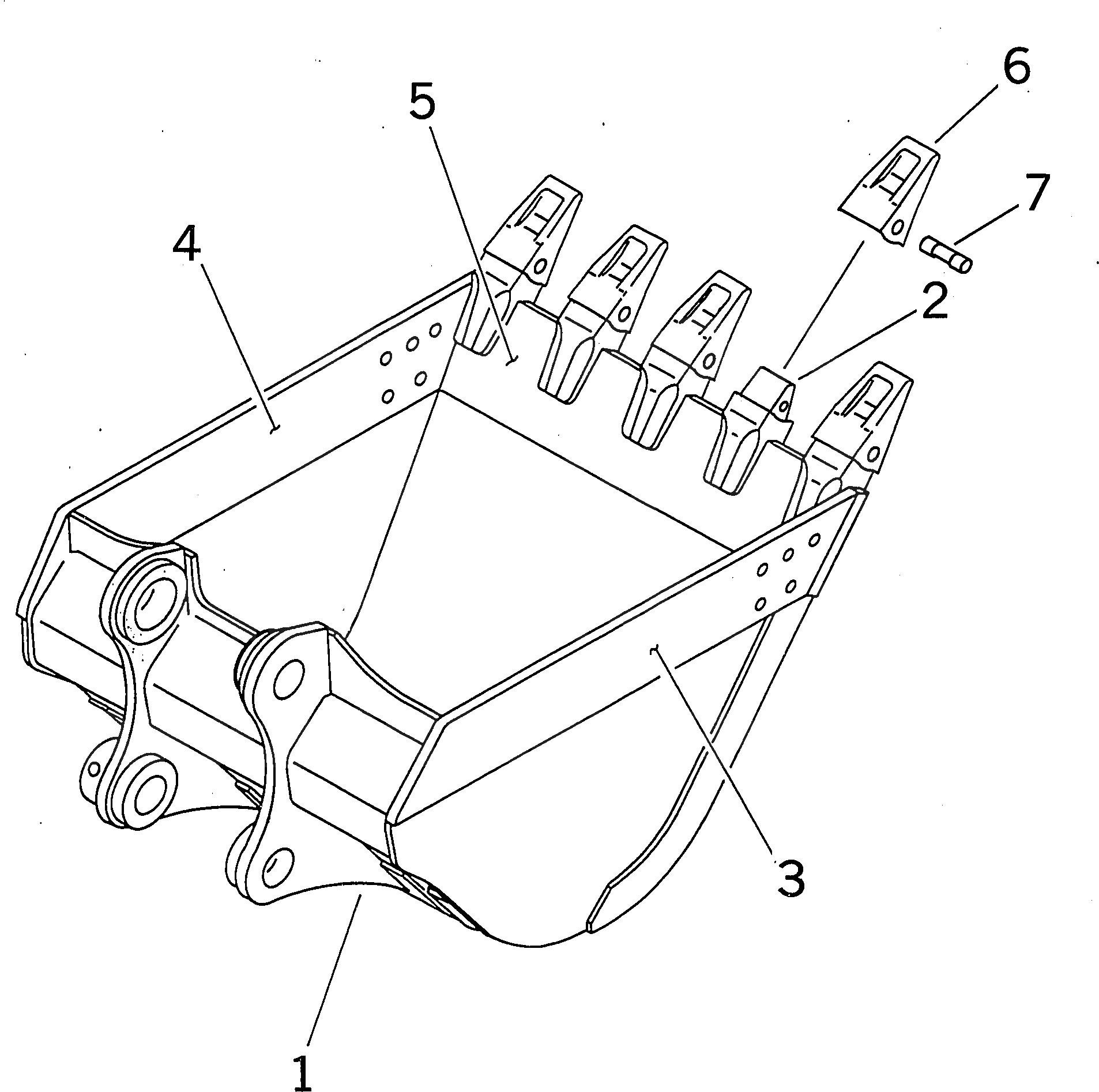 Схема запчастей Komatsu PC400-6C - КОВШ¤ .M¤ MM (ГОРИЗОНТАЛЬН. ПАЛЕЦ) РАБОЧЕЕ ОБОРУДОВАНИЕ