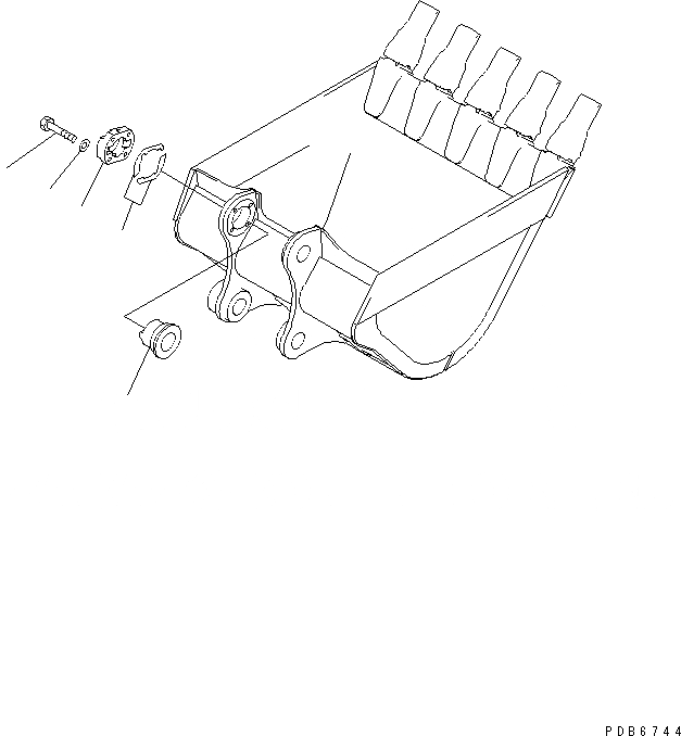 Схема запчастей Komatsu PC400-6Z - БЕЗ КОВШАЧАСТИ(№-) РАБОЧЕЕ ОБОРУДОВАНИЕ