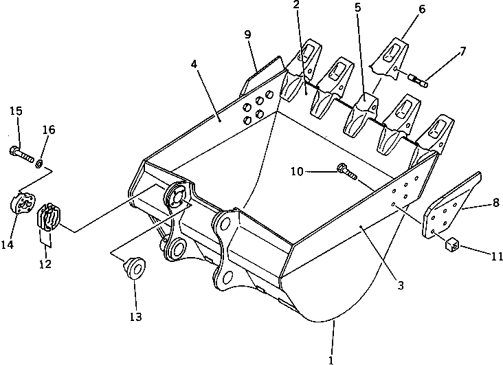 Схема запчастей Komatsu PC400-3 - КОВШ¤ .8M ШИР. MM (ГОРИЗОНТАЛЬН. ПАЛЕЦ) (ДЛЯ ЭКСКАВАТ.) РАБОЧЕЕ ОБОРУДОВАНИЕ