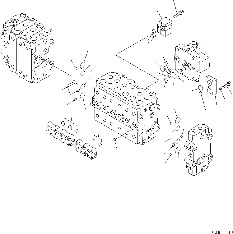 Схема запчастей Komatsu PC400-6 - ОСНОВН. КЛАПАН (-АКТУАТОР) (/7) ОСНОВН. КОМПОНЕНТЫ И РЕМКОМПЛЕКТЫ