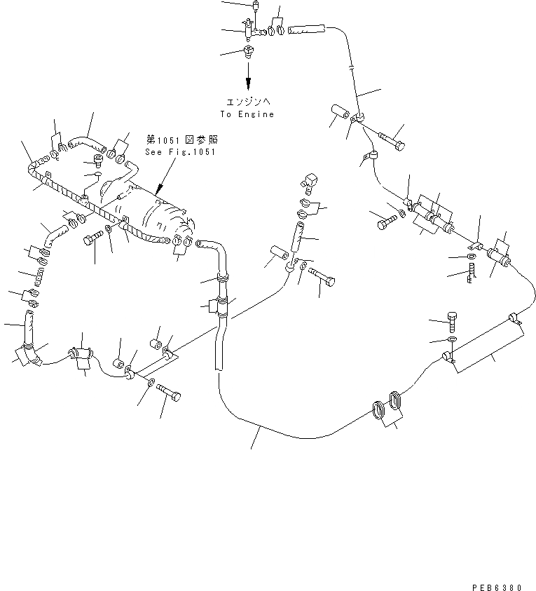 Схема запчастей Komatsu PC400-5C - ПРЕДПУСК. ПОДОГРЕВ ТРУБЫ (МОРОЗОУСТОЙЧИВ. СПЕЦ-Я (A) СПЕЦ-Я.) ЧАСТИ КОРПУСА