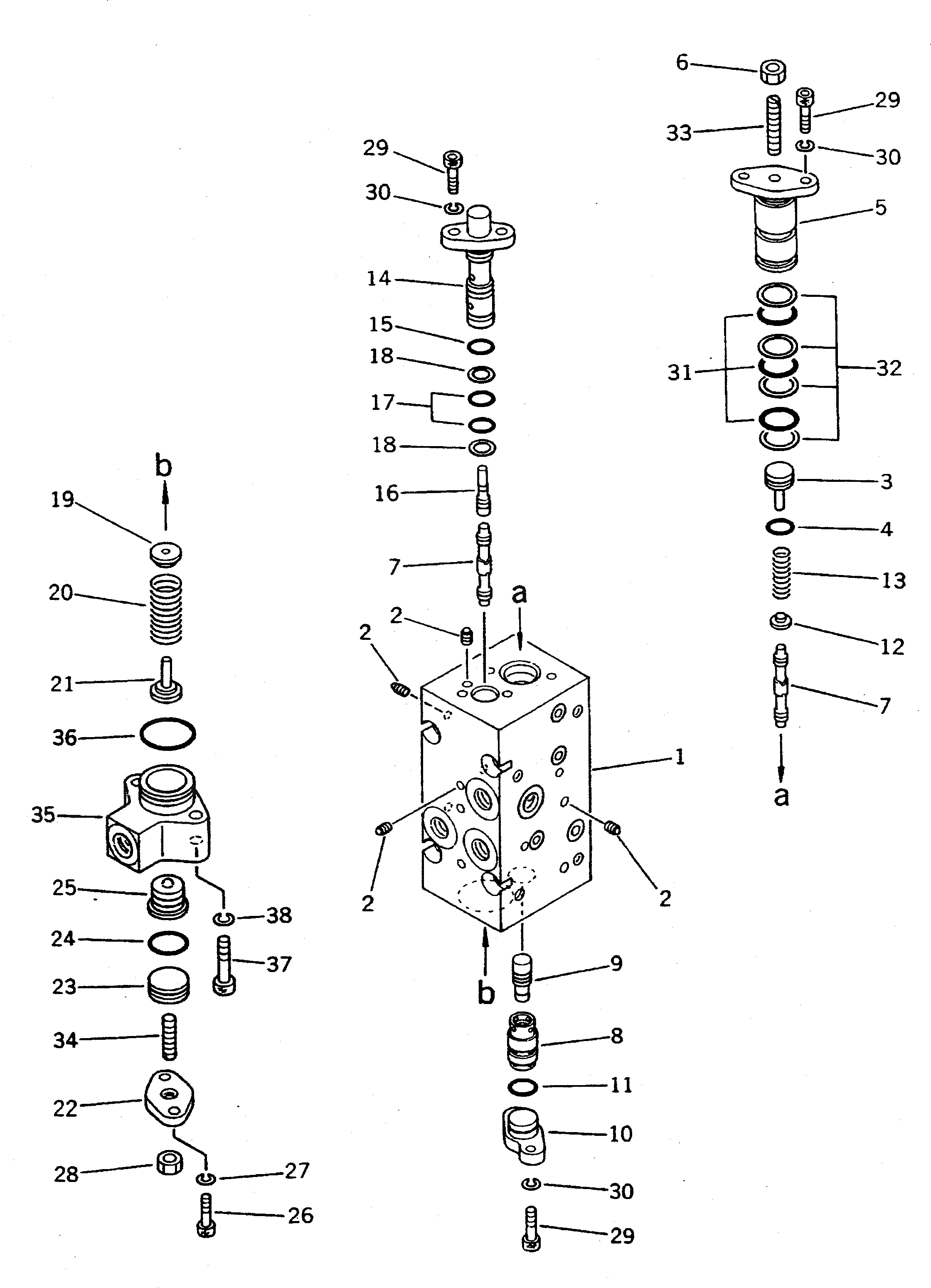 Схема запчастей Komatsu PC400-5 - ГИДР. НАСОС. (/) (СЕРВОКЛАПАН¤ ПЕРЕДН.) (/)(№-) УПРАВЛ-Е РАБОЧИМ ОБОРУДОВАНИЕМ