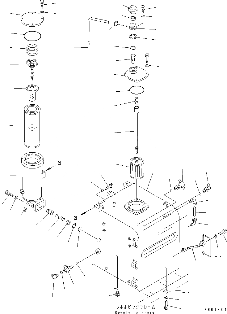Схема запчастей Komatsu PC400-6 - ГИДР. БАК.(№-999) ГИДРАВЛИКА