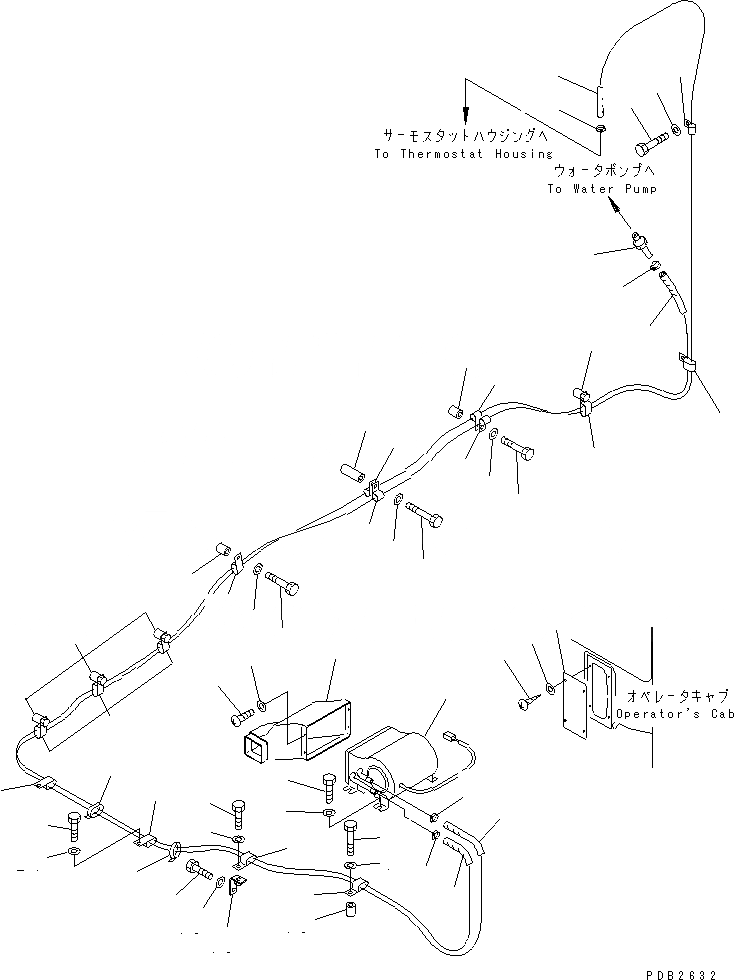 Схема запчастей Komatsu PC400-6 - ОБОГРЕВАТЕЛЬ. (ВЫСОК. ЕМК.) ( KCAL)(№-8) КАБИНА ОПЕРАТОРА И СИСТЕМА УПРАВЛЕНИЯ