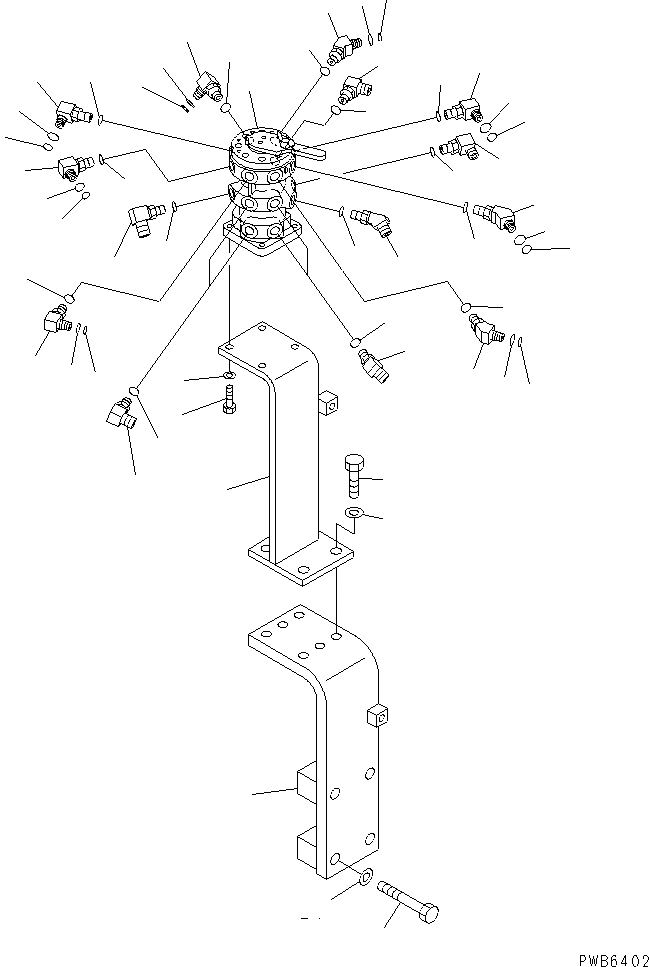 Схема запчастей Komatsu PC400-6 - MULTI PATTERN КЛАПАН(№-) ГИДРАВЛИКА