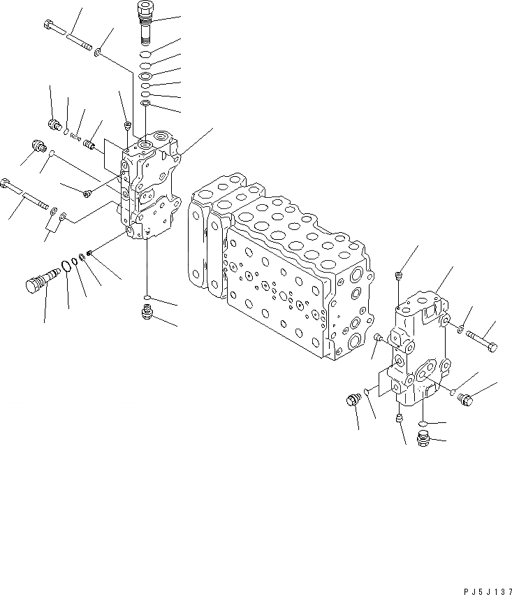 Схема запчастей Komatsu PC400-6 - ОСНОВН. КЛАПАН (-АКТУАТОР) (/) (ДЛЯ ПОГРУЗ.) (С ПРЕДОТВРАЩ. СМЕЩЕНИЯ)(№-999) ОСНОВН. КОМПОНЕНТЫ И РЕМКОМПЛЕКТЫ