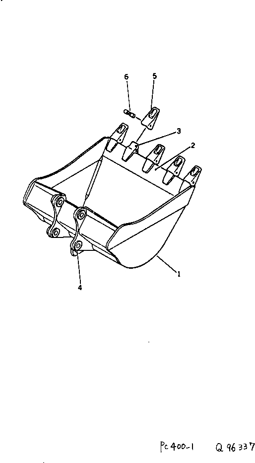 Схема запчастей Komatsu PC400-1 - LIGHT РАБОЧ. КОВШ¤ M¤ 7MM¤ С КРЮК (КРОМЕ ЯПОН.) ОПЦИОННЫЕ КОМПОНЕНТЫ