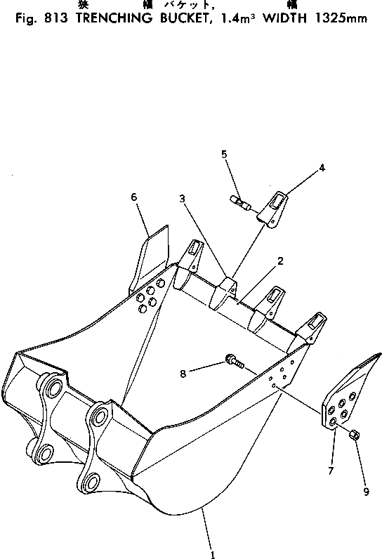 Схема запчастей Komatsu PC400-1 - TRENCHING КОВШ¤ .M¤ MM ОПЦИОННЫЕ КОМПОНЕНТЫ