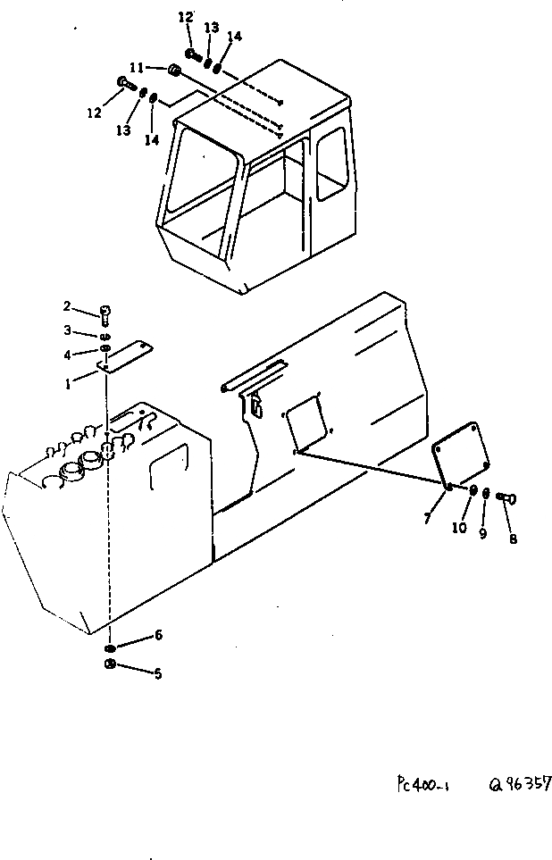 Схема запчастей Komatsu PC400-1 - РАДИО-LESS (ДЛЯ WRIST УПРАВЛ-Е) (КРОМЕ ЯПОН.) ОПЦИОННЫЕ КОМПОНЕНТЫ