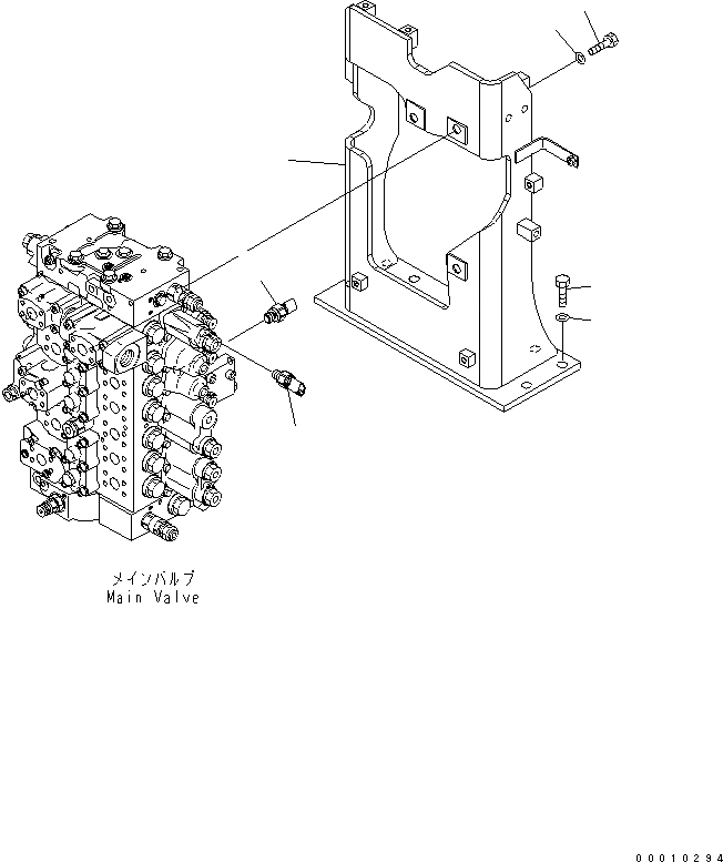 Схема запчастей Komatsu PC400-7-M1 - ОСНОВН. КЛАПАН (КОРПУС КЛАПАНА) ГИДРАВЛИКА
