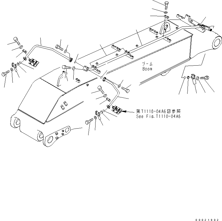 Схема запчастей Komatsu PC400-7-M1 - СТРЕЛА (ЦИЛИНДР КОВША ВЕРХН. ЛИНИЯ) (ПОГРУЗ.) РАБОЧЕЕ ОБОРУДОВАНИЕ