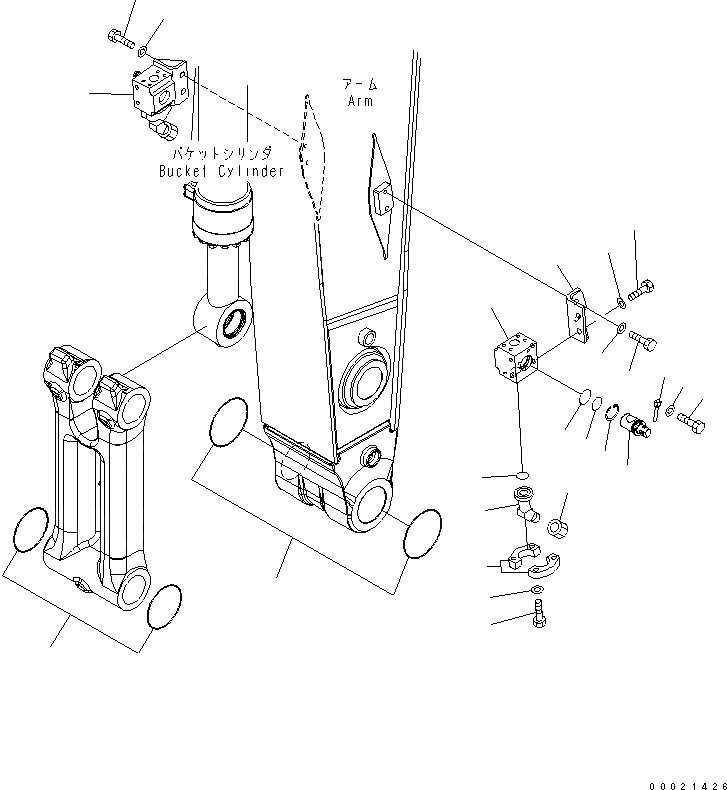 Схема запчастей Komatsu PC400-7-M1 - РУКОЯТЬ (.9M¤ .M) (КЛАПАН И УПЛОТНЕНИЯ) (С ДОПОЛН. ГИДРОЛИНИЕЙ) РАБОЧЕЕ ОБОРУДОВАНИЕ