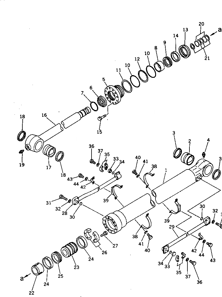 Схема запчастей Komatsu PC400-3 - ЦИЛИНДР КОВША (ДЛЯ ЭКСКАВАТ.) УПРАВЛ-Е РАБОЧИМ ОБОРУДОВАНИЕМ
