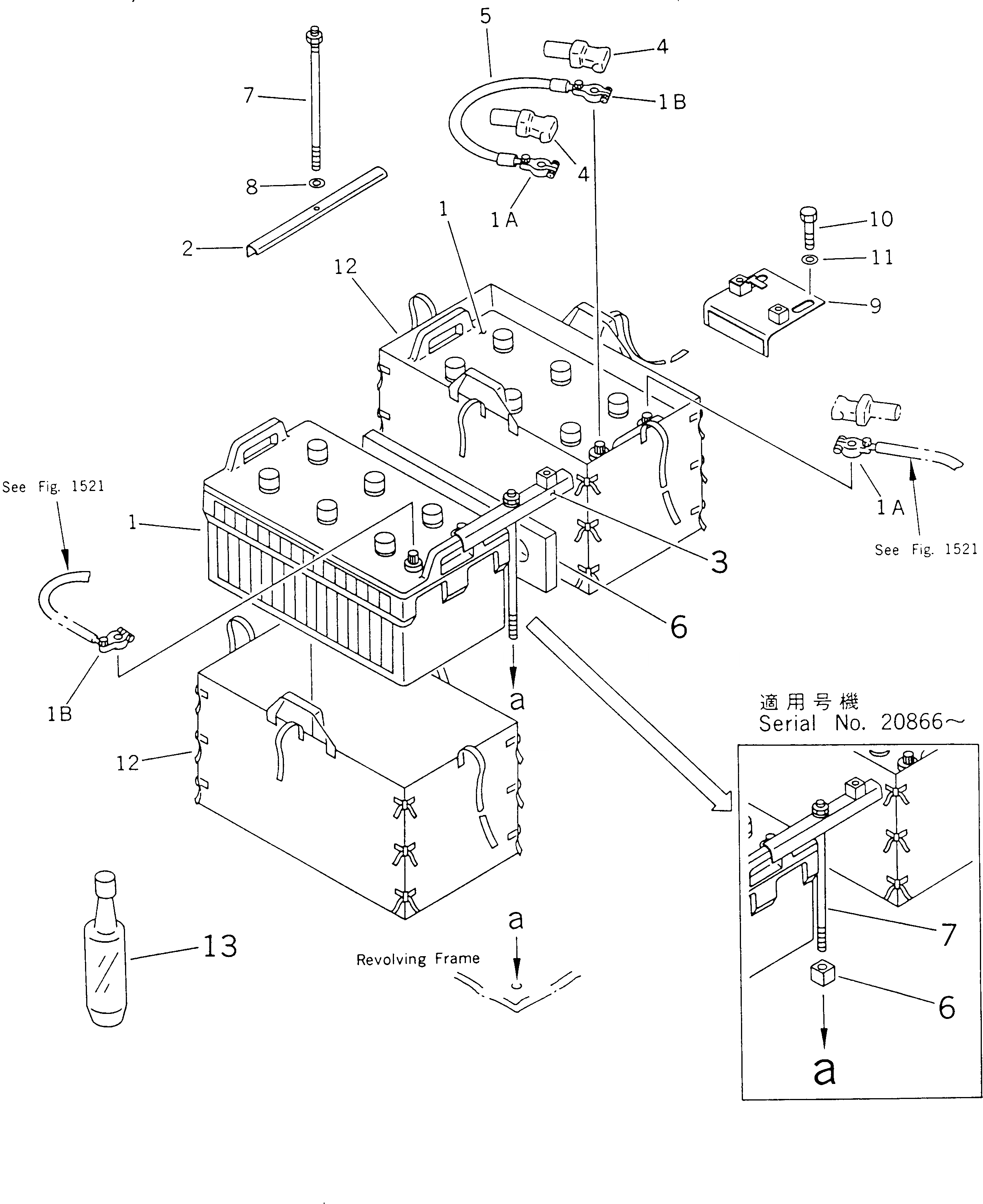 Схема запчастей Komatsu PC400-5D - АККУМУЛЯТОР КОМПОНЕНТЫ ДВИГАТЕЛЯ И ЭЛЕКТРИКА