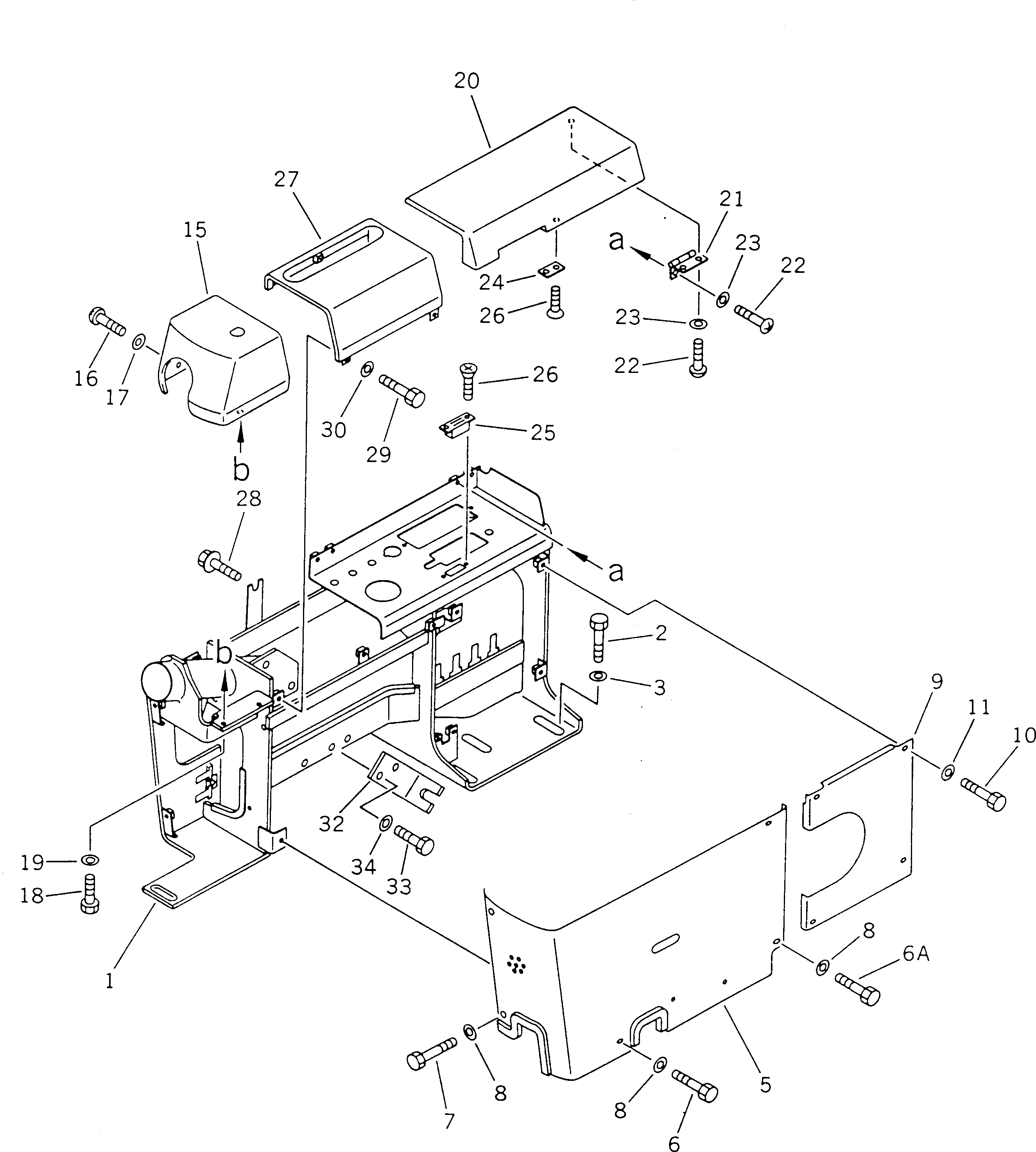 Схема запчастей Komatsu PC400-5D - ПАНЕЛЬ СТОЙКА (ДЛЯ УДЛИНН. РЫЧАГ УПРАВЛ-Е) СИСТЕМА УПРАВЛЕНИЯ И ОСНОВНАЯ РАМА