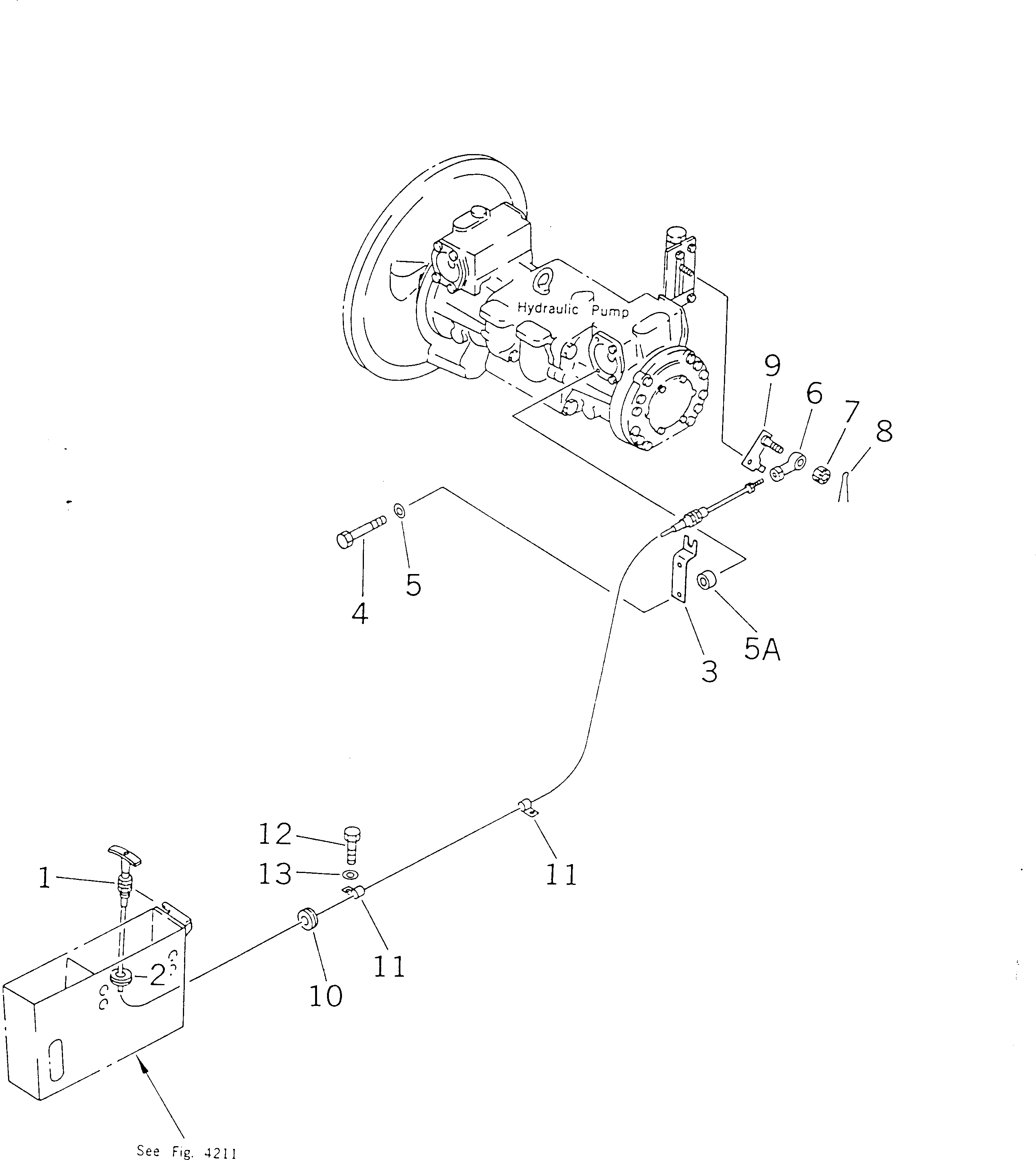 Схема запчастей Komatsu PC400-5D - ПРИВОД НАСОС ДРЕНАЖН. SELECTER РЫЧАГ И СТОЙКА ЧАСТИ КОРПУСА