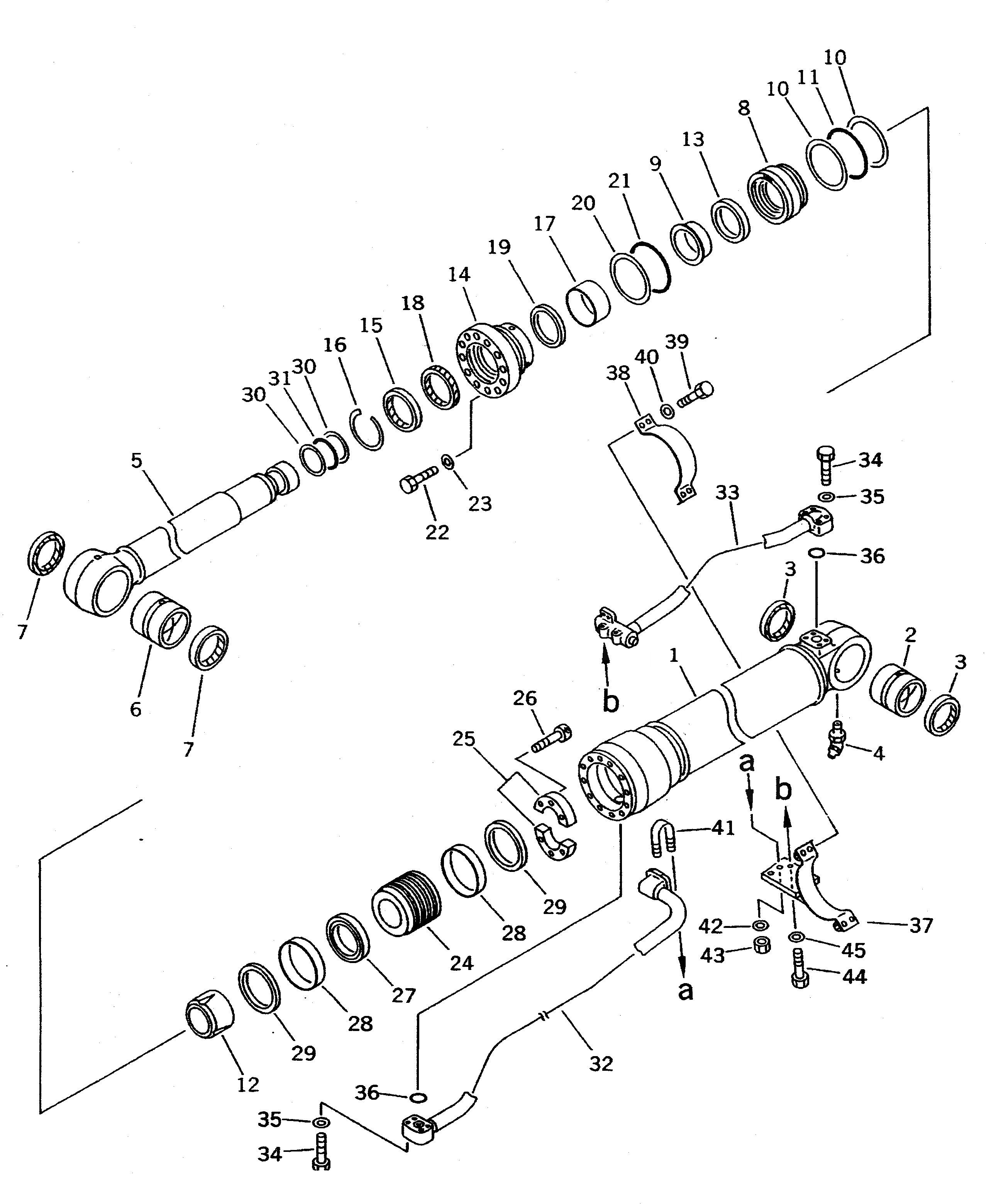 Схема запчастей Komatsu PC400-5D - ЦИЛИНДР СТРЕЛЫ РАБОЧЕЕ ОБОРУДОВАНИЕ (ЭКСКАВАТ.)