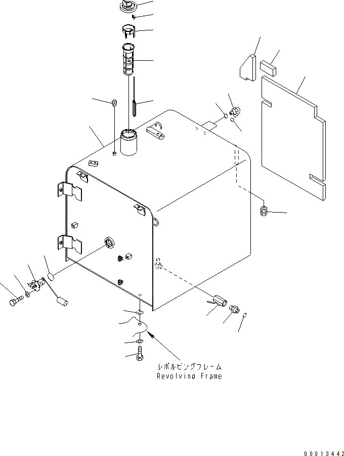 Схема запчастей Komatsu PC400-7 - ТОПЛИВН. БАК. (С ЗАПРАВОЧН.LING НАСОС) ТОПЛИВН. БАК. AND КОМПОНЕНТЫ