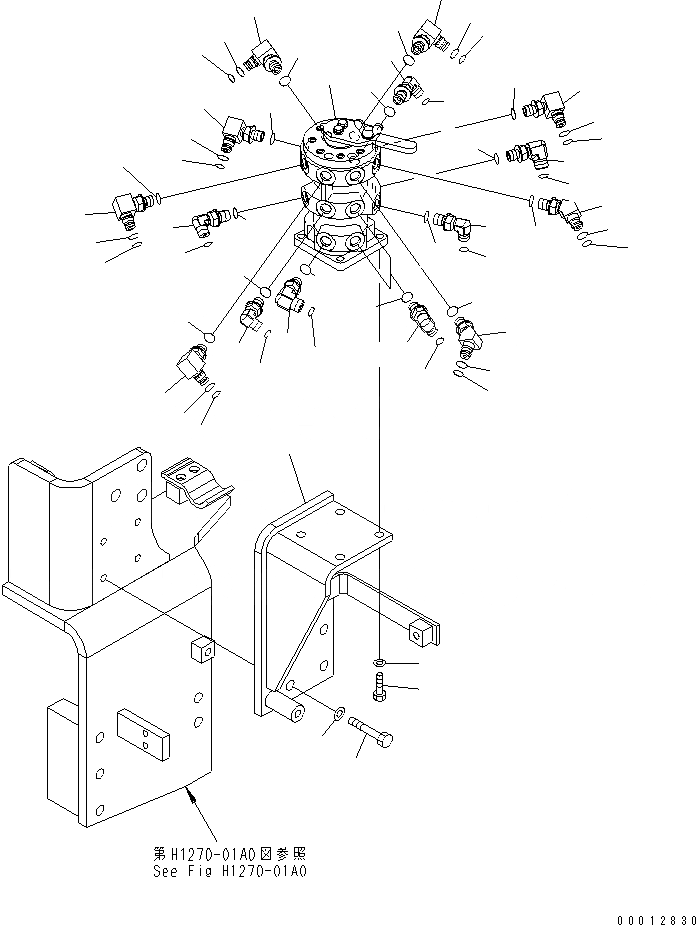 Схема запчастей Komatsu PC400-7 - MULTI УПРАВЛ-Е PATTERN ( WAY) ( АКТУАТОР) ГИДРАВЛИКА