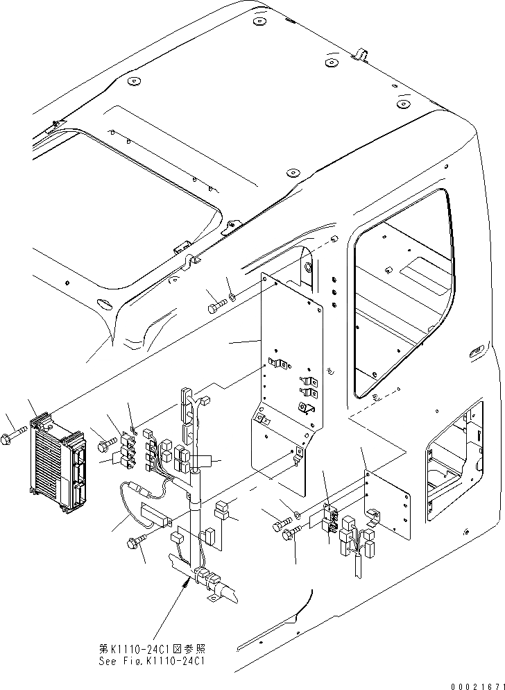 Схема запчастей Komatsu PC400-7 - ОСНОВН. КОНСТРУКЦИЯ (КАБИНА IN ЧАСТИ) (ПАНЕЛЬ) (ДЛЯ ПОГРУЗ.)(№-) КАБИНА ОПЕРАТОРА И СИСТЕМА УПРАВЛЕНИЯ