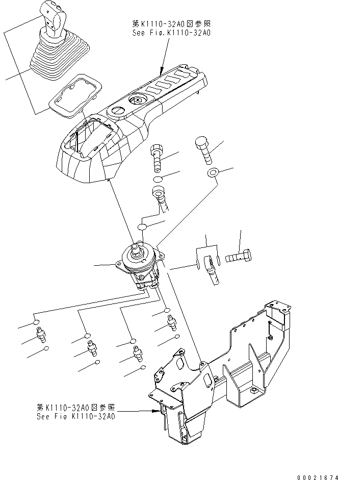 Схема запчастей Komatsu PC400-7 - ОСНОВН. КОНСТРУКЦИЯ (ПОЛ) (РЫЧАГ И КЛАПАН) (ПРАВ.) (ДЛЯ ПОГРУЗ.) КАБИНА ОПЕРАТОРА И СИСТЕМА УПРАВЛЕНИЯ
