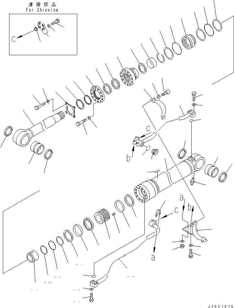 Схема запчастей Komatsu PC400-7 - ЦИЛИНДР СТРЕЛЫ(ДЛЯ ПОГРУЗ.) (СПЕЦ-Я -40С)(№7-8) ОСНОВН. КОМПОНЕНТЫ И РЕМКОМПЛЕКТЫ