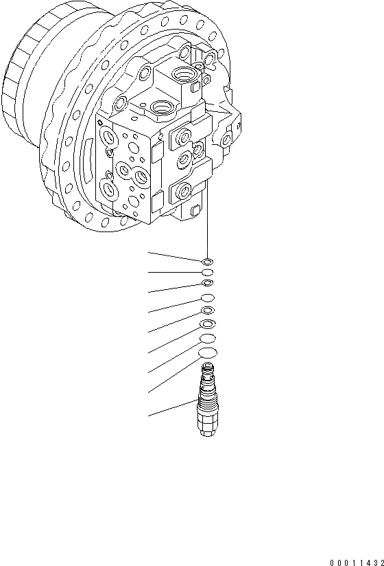 Схема запчастей Komatsu PC400-7 - МОТОР ХОДА (/) (СПЕЦ-Я -40С)(№-8) ОСНОВН. КОМПОНЕНТЫ И РЕМКОМПЛЕКТЫ