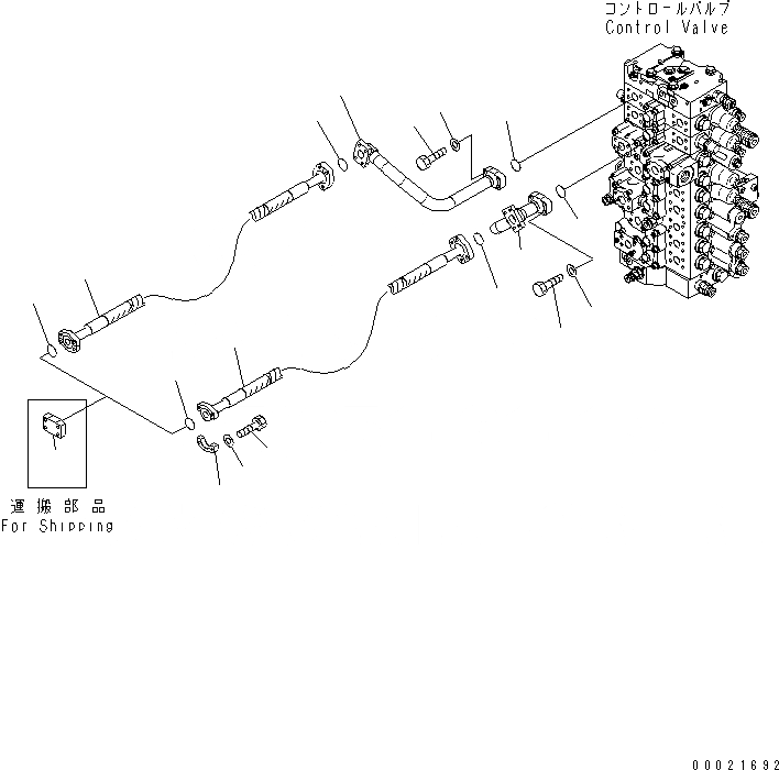 Схема запчастей Komatsu PC400-7E0 - ДОПОЛН. ГИДРОЛИНИЯ ( АКТУАТОР) (ДЛЯ ПОГРУЗ.) ГИДРАВЛИКА
