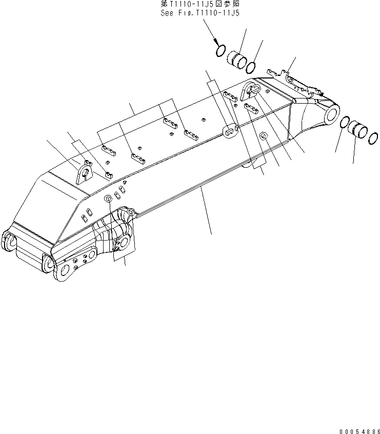 Схема запчастей Komatsu PC400-7E0 - СТРЕЛА (ДЛЯ ПОГРУЗ.) РАБОЧЕЕ ОБОРУДОВАНИЕ