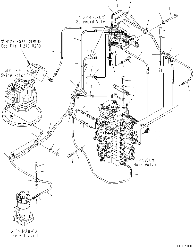 Схема запчастей Komatsu PC400-8 - СОЛЕНОИДНЫЙ КЛАПАН (ПАТРУБКИ И КОРПУС) ( АКТУАТОР)(№7-) ГИДРАВЛИКА