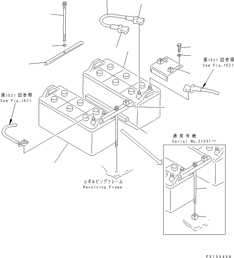 Схема запчастей Komatsu PC400HD-5K - АККУМУЛЯТОР КОМПОНЕНТЫ ДВИГАТЕЛЯ И ЭЛЕКТРИКА