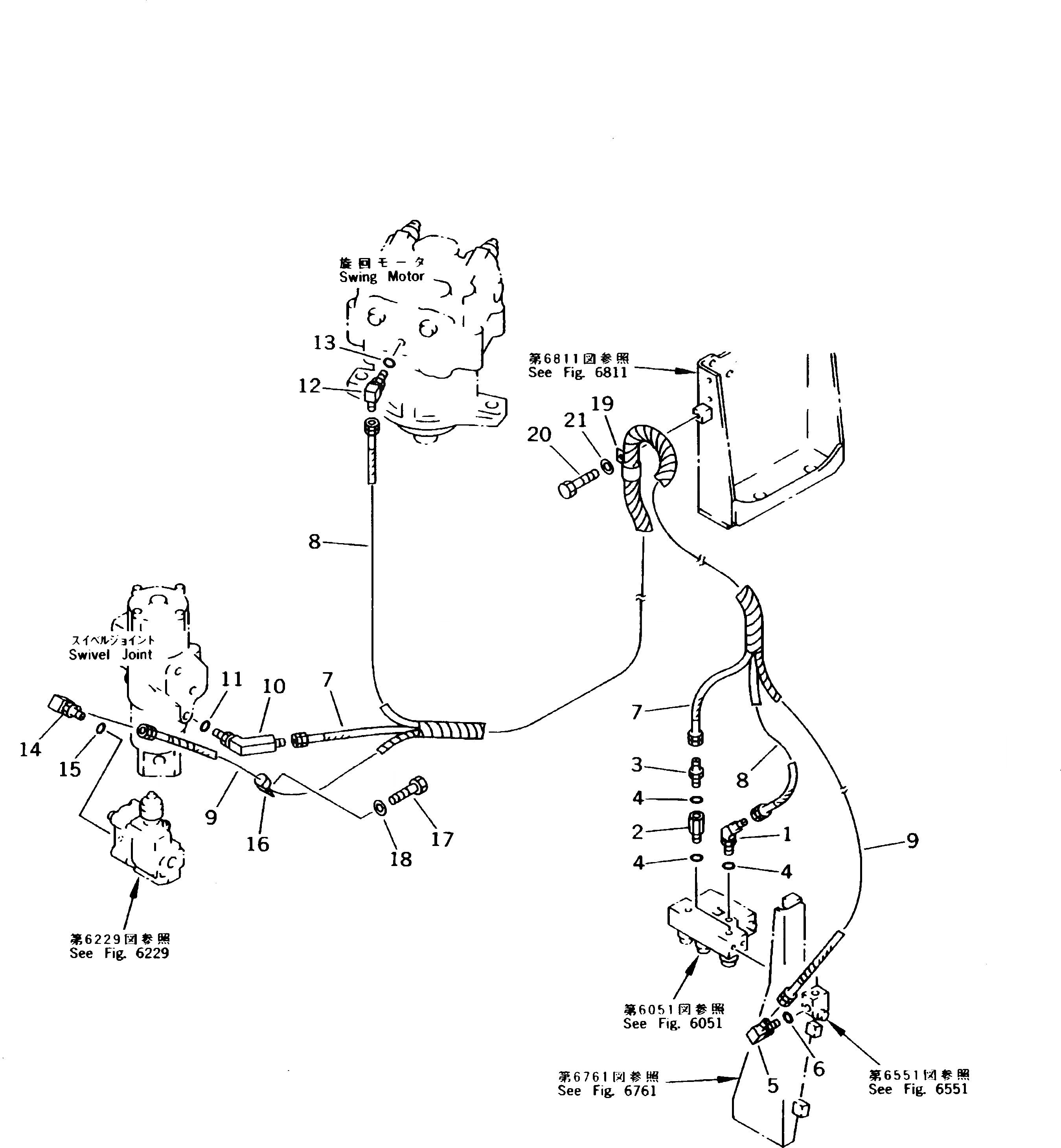 Схема запчастей Komatsu PC400HD-5K - ХОД ПОДЪЕМ-ОПУСК. КЛАПАН ТРУБЫ (PCLC¤ PCLC) УПРАВЛ-Е РАБОЧИМ ОБОРУДОВАНИЕМ
