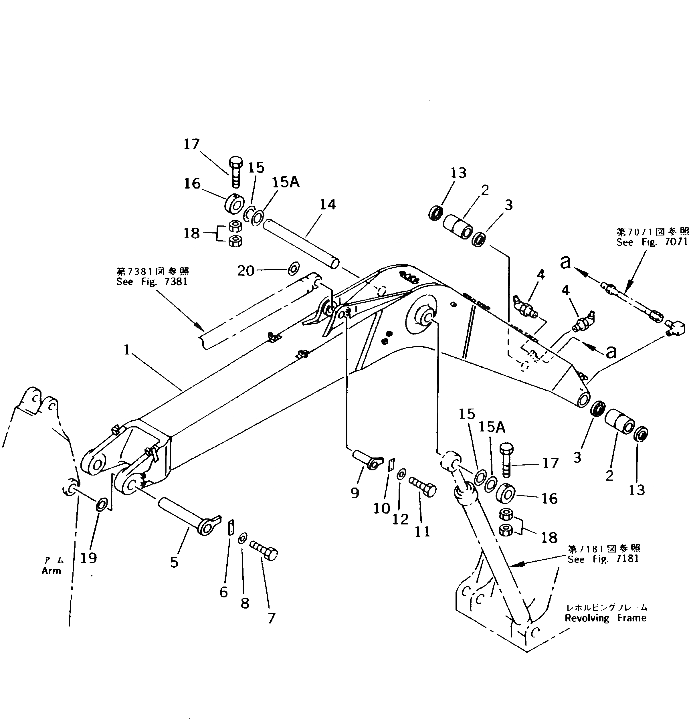 Схема запчастей Komatsu PC400HD-5K - СТРЕЛА (PC¤ PCLC) РАБОЧЕЕ ОБОРУДОВАНИЕ (ЭКСКАВАТ.)