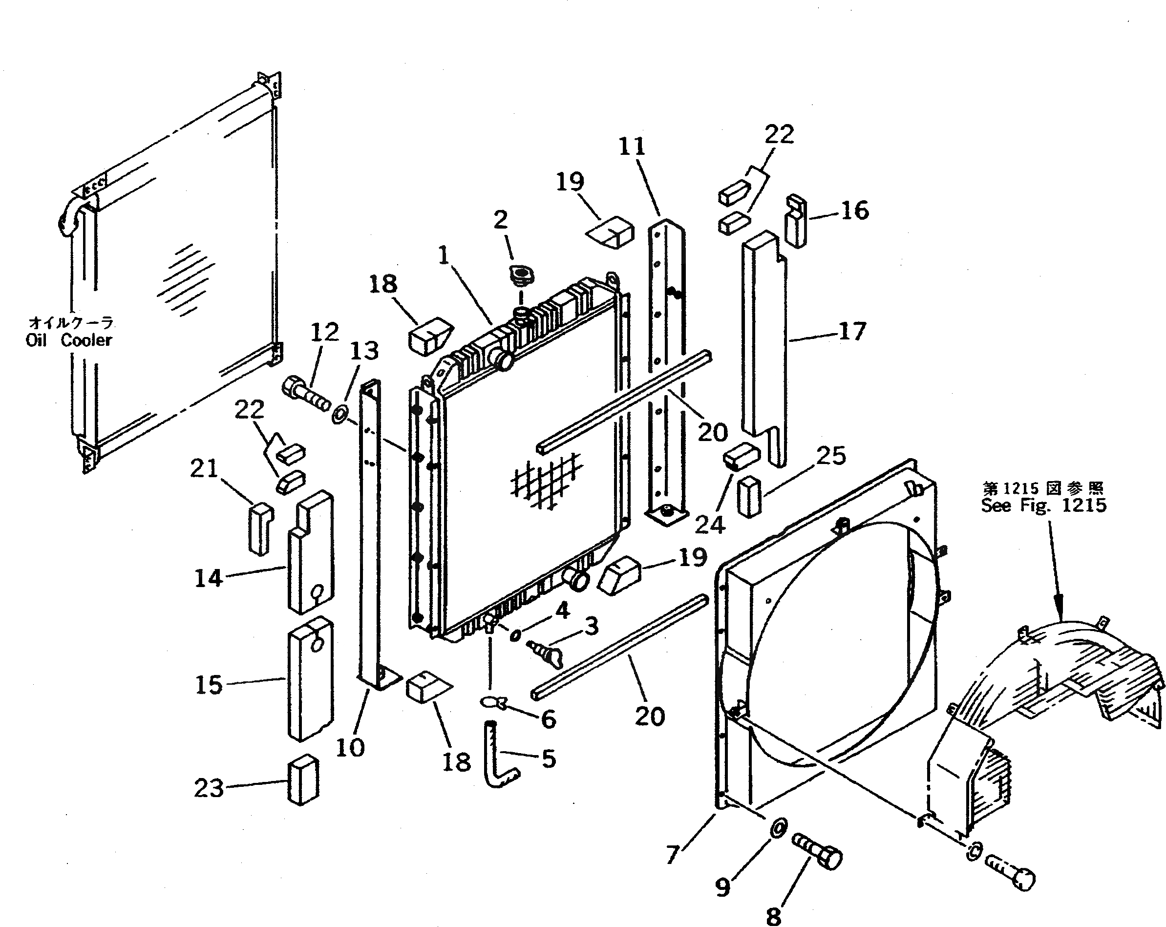 Схема запчастей Komatsu PC400LC - РАДИАТОР (С ЗАЩИТА ВЕНТИЛЯТОРА) (КРОМЕ ЯПОН.)(№-) КОМПОНЕНТЫ ДВИГАТЕЛЯ И ЭЛЕКТРИКА
